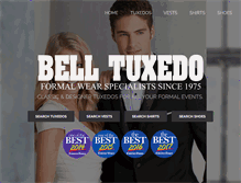 Tablet Screenshot of belltuxedo.com